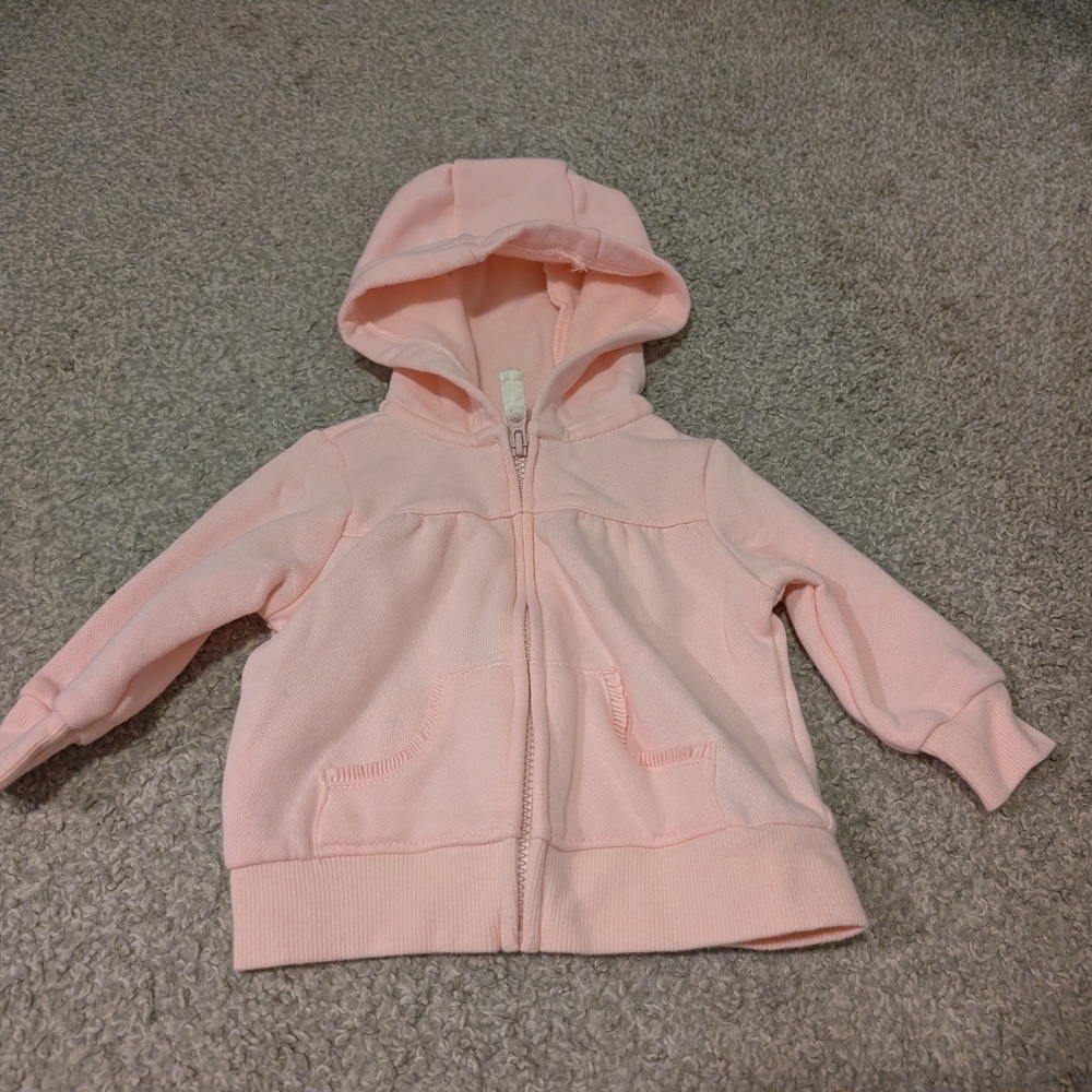 3 For $18 Carter's Light Pink Zip-Up Hoodie - Picture 2 of 5